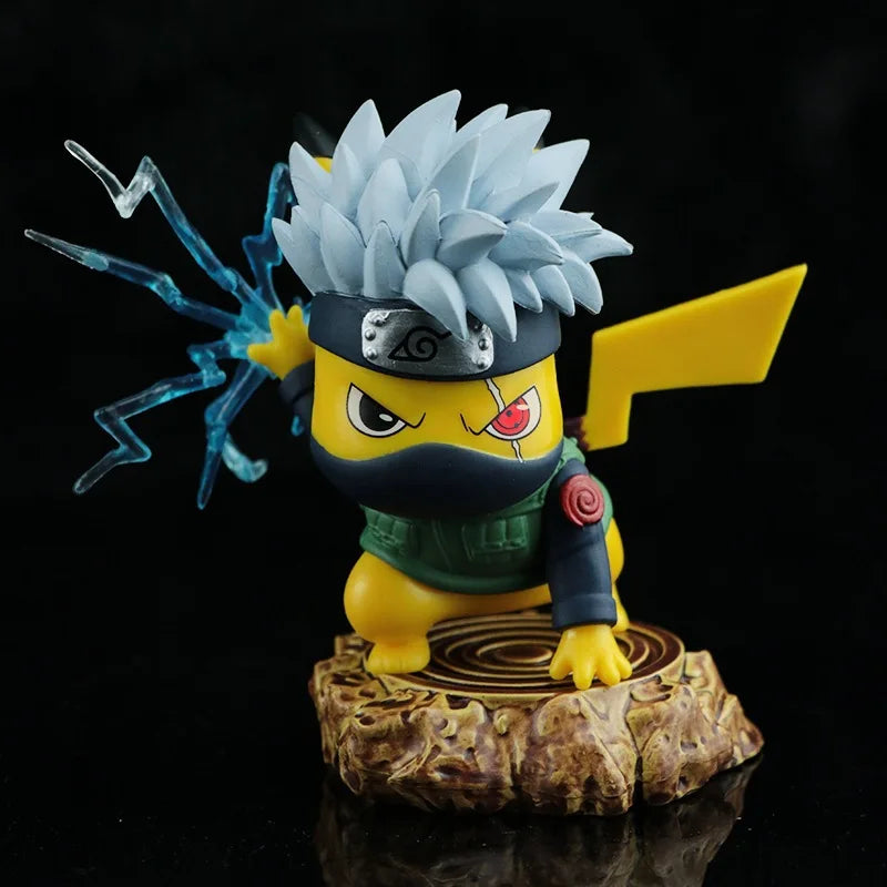 Anime Naruto Q Version Pikachu COS Hatake Kakashi PVC Action Figures Toys Model Statue 10cm Anime Naruto Q Version Pikachu COS Hatake Kakashi PVC Action Figures Toys Model Statue 10cm